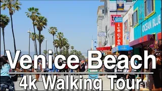 1Hr Walking Tour Venice Beach Boardwalk | 4K Dji Osmo | Ambient Music