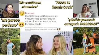 Marti Benza y Luli González leyendo la nota que les hicieron para el diario Clarín