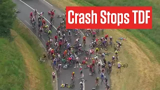 Race Stopped After HUGE CRASH In Stage 14 At Tour de France 2023