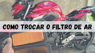 Troca do filtro de ar - Yamaha Fazer 250 FZ25