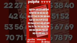 PALPITE LOTOMANIA CONCURSO 2511 SÓ COPIAR E ACREDITAR! #lotomania