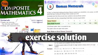 Class 4 || Composite Mathematics || Chapter 2 :- Roman Numerals|| Exercise solution