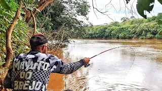 O rio ainda está cheio mais as bitelas das tilápias já chegaram com tudo, pescaria!