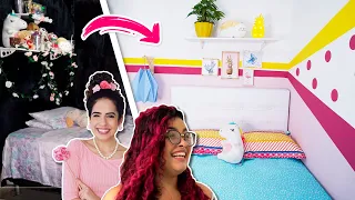 DECOR/REFORMA DO QUARTO DE UMA SEGUIDORA! Muitas dicas pra quarto pequeno | Paula Stephânia