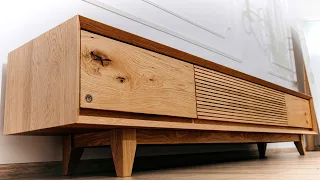 Oak tv stand. WOODWORKING.