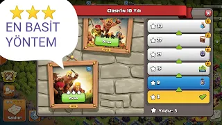 10.YIL ETKİNLİĞİ 2. GÜN 2013 EN KOLAY 3 YILDIZ NASIL ALINIR CLASH OF CLANS THE 10 YEARS 2013 EASİLY