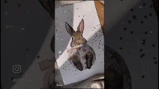 Рисуем зайчика акварелью😊🐇 Волшебный, новогодний зайка. 🎄