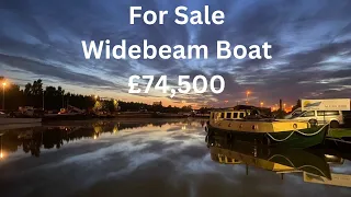 Spacious Steel Wide Beam Boat Barge Cruising House Boat For Sale