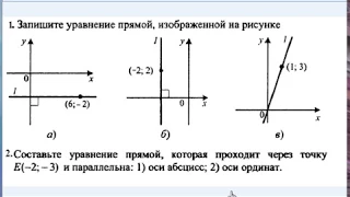 Урок 4. Уравнение прямой, параллельной оси. Декартовы координаты. Геометрия 9 класс.