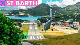 Plane Spotting at Crazy ST BARTH Airport