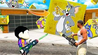 GTA 5 : SHINCHAN Opening BIGGEST “Tom & Jerry" LUCKY BOXES in GTA 5! (GTA 5 mods)