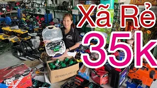 Đại hạ giá xã lỗ 35k máy mài, máy khoan,đèn pin nhật, dao Nhật,kìm bấm usa,vít Nhật,bình phun thuốc