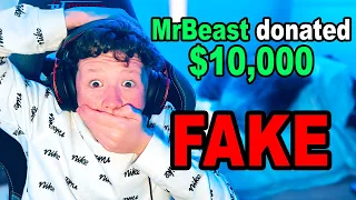 PRANKING Little Brother's Twitch with FAKE MrBeast Donations!