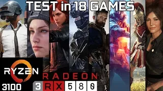 Test 18 Games with RX 580 & Ryzen 3 3100 & 16GB RAM