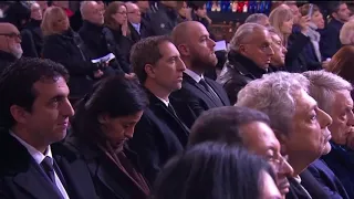 Hommage à Johnny Hallyday dans l'église de la Madeleine