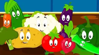 Ten Little Vegetables | Vegetables Song For Kids | Nursery Rhymes &  Baby Songs By Monkey Rhymes