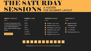 Create a Footer for the Gourmet Layout | The Saturday Sessions #1