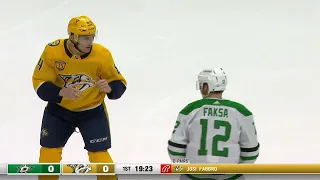 NHL Fight - Stars @ Predators - Faksa vs Jeannot - 24/02/2022