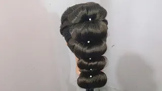 Very easy beautiful hairstyle for medium hair//Wedding hairstyle //Hair style girl simple//Hairstyle