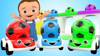 Baby Hammer 3D Soccer Balls Cars Toys to Learn Colors for Kids - Toddlers Learning Video