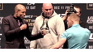 UFC 194: Aldo vs. McGregor Staredown and Face-offs