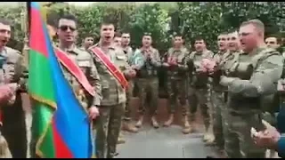 Azerbaijan Army Chanting Pakistan Zindabad.