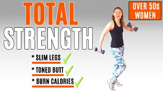 Full Body STRENGTH EXERCISES for Women Over 50 | SLIM LEGS + TONED BUTT | Lively Ladies