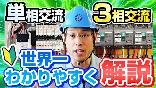 【実はこんなに簡単だった!!】単相交流と３相交流の違いについて「世界一わかり易く」解説します