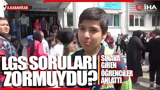 Öğrenciler, LGS Sorularının Zorluk Kolaylık Derecesini Yorumladı