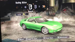 Need for speed most wanted Mazda RX-7 all body kits