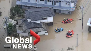 Japan floods, mudslides kill at least 44 as streets turn to rivers