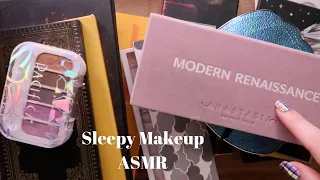 ASMR Eyeshadow palette collection Part 1 (tapping, tracing, scratching, whispering colors)