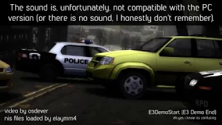 NFS Most Wanted: PS2 Demo Cutscenes on PC