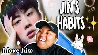 I JUST WANT TO HUG HIM! | Jin Habits (REACTION)