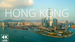 Hong Kong 4K Ultra HD | Scenic Landscape View | Aerial Drone Footage | Calm and Relaxation Music