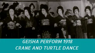 Geisha Perform the Crane and Turtle Dance Japan Circa 1918 Silent Film