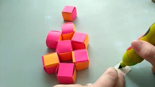 DIY Идеи  Движущиеся кубики из бумаги | Волшебные пазлы своими руками