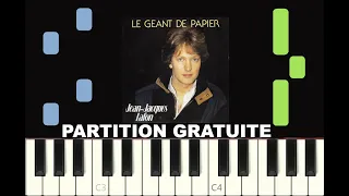 LE GEANT DE PAPIER, Jean-Jacques Lafon, 1985, Piano Tutorial avec Partition Gratuite (pdf)