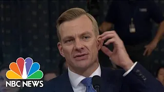 Holmes Imitates Sondland On Trump Phone Call, Explains How He Overheard Conversation | NBC News