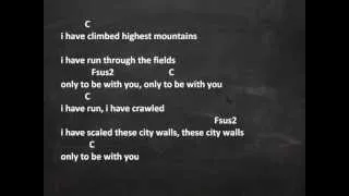 I still haven't found - U2  (Lyrics and Chords)