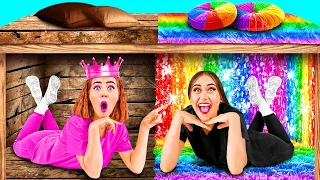 Secret Rooms Under The Bed | Rich VS Broke Funny Moments by TeenChallenge