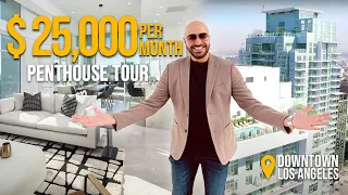 INSIDE TWO $25,000+ PER MONTH Luxury Penthouse apartments in Downtown Los Angeles (Hope + Flower)