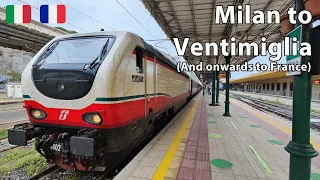 Italian Frecciabianca train from Milan to Ventimiglia and onwards to Monaco / Nice / Cannes