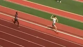 Don't get cocky: Runner loses after celebrating too early