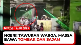 Acungkan Tombak, Tawuran Dua Kelompok Dibubarkan Petugas | Kabar Siang tvOne