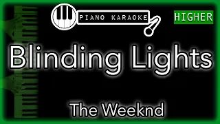 Blinding Lights (HIGHER +3)  - The Weeknd - Piano Karaoke Instrumental (chill out version)