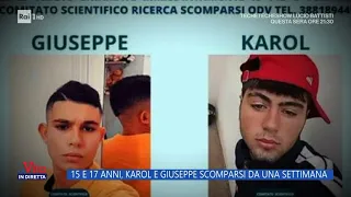 15 e 17 anni, Karol e Giuseppe scomparsi da una settimana - La Vita in diretta - 02/02/2024