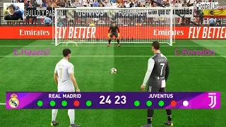 Real Madrid vs Juventus | Penalty Shootout | E.Hazard vs C.Ronaldo | Gameplay PC PES 2019