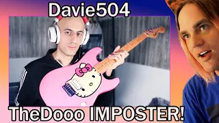 Davie504 PRETENDS to be THEDooo Guitar ! (Davie VS The Dooo) / Guitarist Isnt a Vocal Coach Reacts