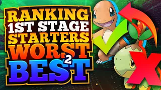 Ranking EVERY First Stage Starter Pokemon Worst to Best